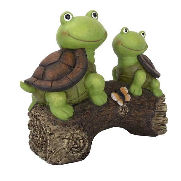 YATLTE Solar Turtle Light Outdoor Garden Statues, Decor with Cracked Glass LED Figurine Lighting Resin Tortoise Decorations for Patio Lawn Home Housewarming Mom Wowen Gifts