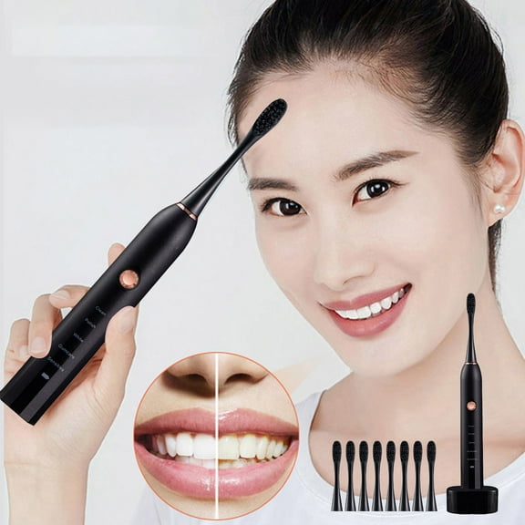 YATLTE Sonic Electric Toothbrush for Adults, USB Rechargeable Sonic Toothbrush with 5 Brush Heads, Smart Timer, 2-Hour Fast Charge Last 30 Days