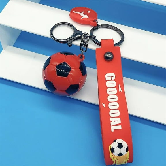 YATLTE Sports Ball Keychains, Soccer Ball Keychain, Metal Rotating 3D Sports Keychain, Football Key Ring, Fun Keychains for Backpack, Purse, Luggage, Sports Themed Party Favor