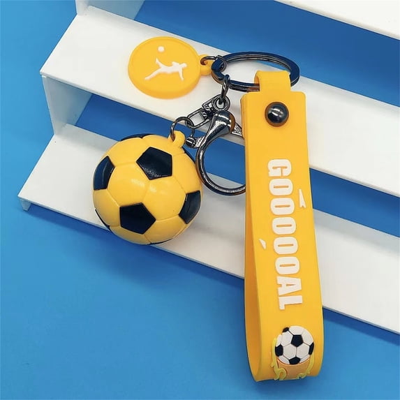 YATLTE Sports Ball Keychains, Soccer Ball Keychain, Metal Rotating 3D Sports Keychain, Football Key Ring, Fun Keychains for Backpack, Purse, Luggage, Sports Themed Party Favor