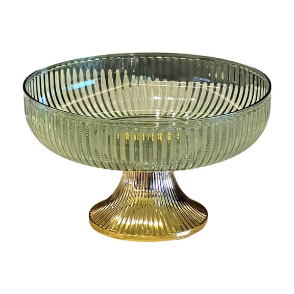 YATLTE Transparent Fruit Tray, Glass Fruit Bowl, Decorative Fluted Colored Glass Bowl for Fruit Snacks Candy, Household Living Room Coffee Table Fashion Put Snacks Candy Nut Dry Fruit Storage Box