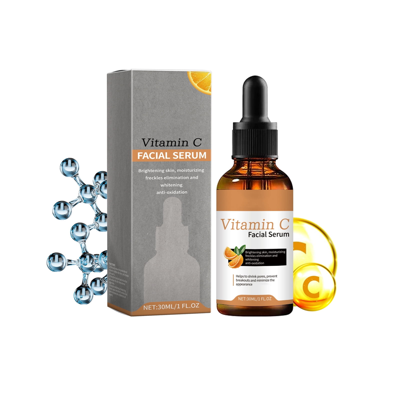 YATLTE Vitamin C Face Serum For Face with Hyaluronic Acid, Boost Skin Collagen, 100% Pure Vitamin C Serum For Facial Moisturizing, Firming Skin, And Even Skin Tone - 30 ml