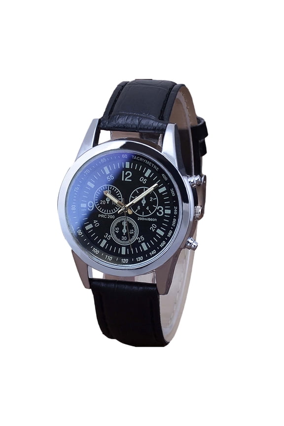 Watches for Men Leather Band Chronograph Mens Watches, Waterproof Big Face Analog Quartz Date Watch, Work Sport Casual Classical Fashion Designer Dress Wrist Watches Elegant Gift for Men