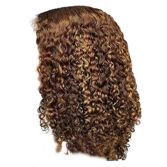 YATLTE Water Wave Lace Front Wigs Human Hair, HD Transparent Glueless Lace Frontal Wigs, for Women Pre Plucked with Baby H Colored Curly Human H Wig, 180% Density Wet and Wavy
