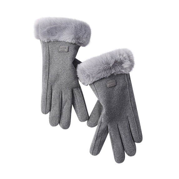 YATLTE Winter Leather Gloves for Women, Wool Lined Warm Gloves, Touch Screen Water Resistant Windproof Thermal for Running Cycling Driving Hiking Warm Gifts