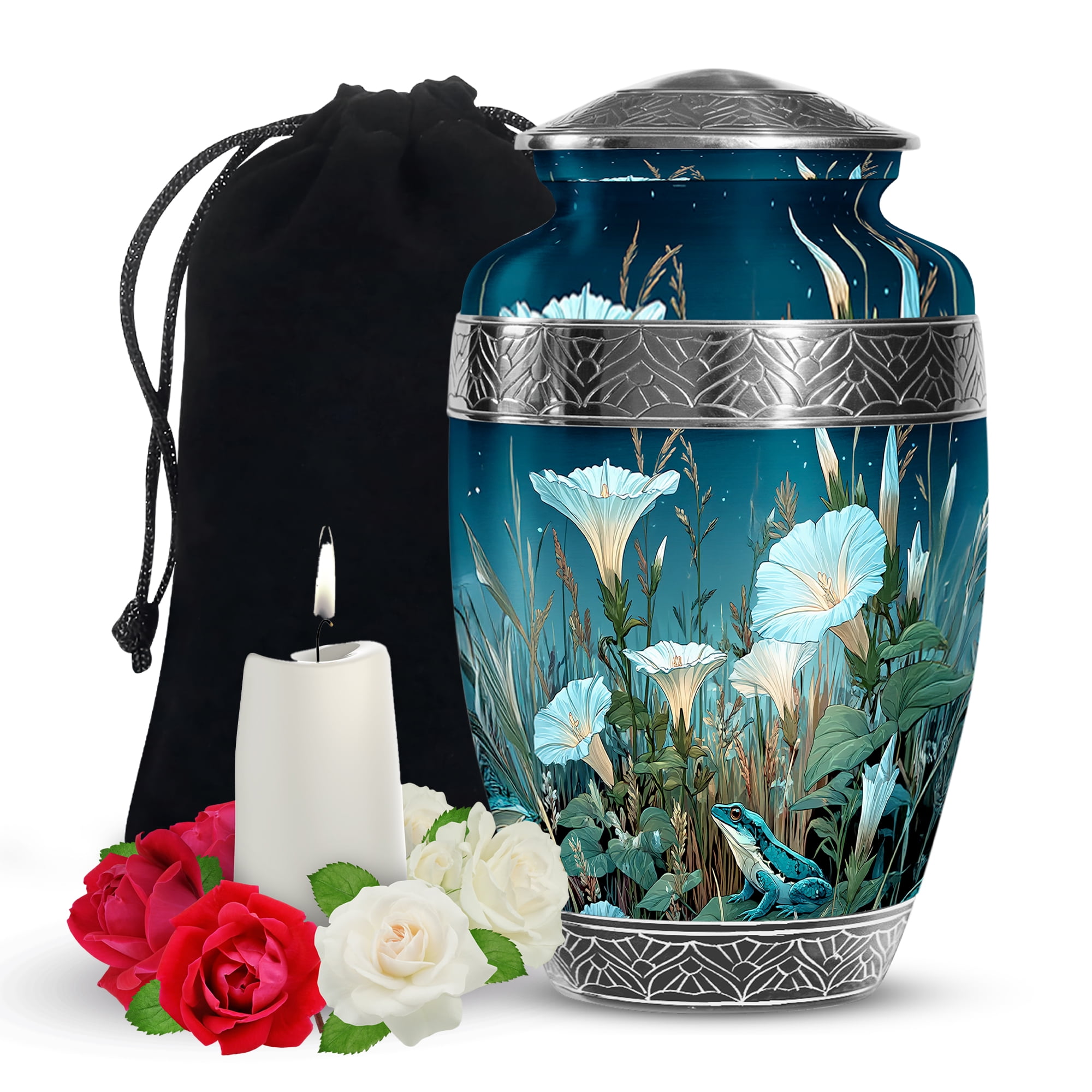 YATSKIA Frogs Large Memorial Urn for Ashes Adult Mom and Dad ...