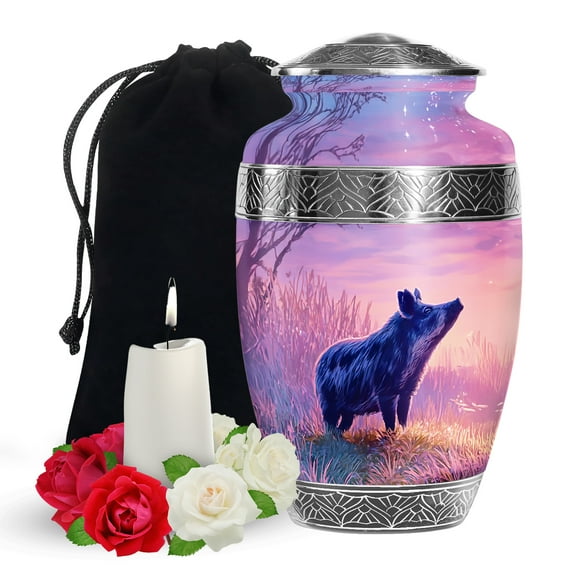 YATSKIA Pig Memorial Urn for Adult Ashes Mom and Dad, Decorative Large Cremation Urns for Human Ashes Adult Male, (200 Cubic, Large 10 Inch)