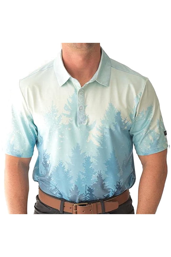Standout Performance Golf Polo Shirts – Men’s – Primal Forest – S