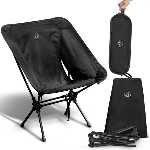 YATTA LIFE Low Back Folding Camping Chairs for Adults with Storage Pouches & Carrying Case