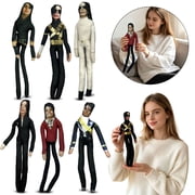 YATingW 11 Inch Michael Poseable Plush Figure, Bendable Flexible Wire Frame Stuffed Doll, Funny Unique Singer Fan Collectible Toy, Party Decoration & Holiday Gift for Music Fans-B