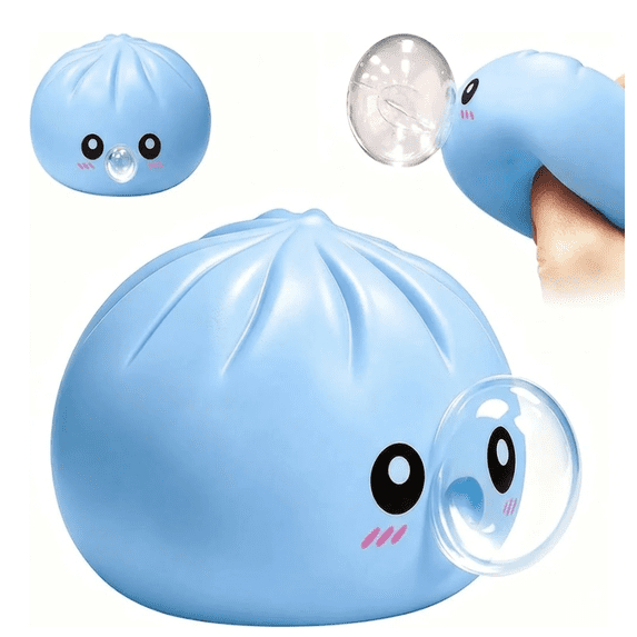YATingW 2026 Upgrade Dumpling Bubble Squeeze Stress Relief Toy, New Dumpling Squishy Blow Bubbles, Anxiety Relief Fidget Toy for Kids Adults Party Gift(Blue)