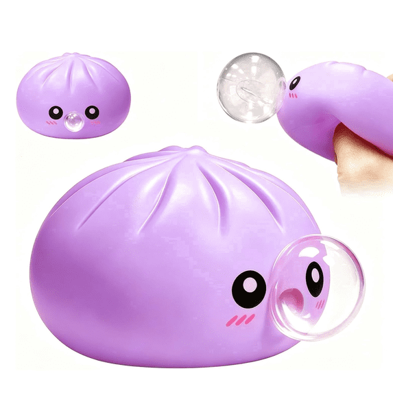 YATingW 2026 Upgrade Dumpling Bubble Squeeze Stress Relief Toy, New Dumpling Squishy Blow Bubbles, Anxiety Relief Fidget Toy for Kids Adults Party Gift(Purple)