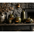 thumbnail image 1 of YATingW Handmade Dark Green Jack Halloween Pumpkin Lantern , Hollow Face Pumpkin Light, Porch Mantel Farmhouse Halloween Fall Table Decor，Halloween Indoor Decor & Fall Decorations for Home, 1 of 8