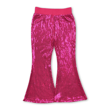 YAWOO Fashion Little Gilrs Sequins Kids Flared Pants Size 6M-16Years