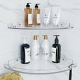 thumbnail image 1 of YAWSOUP Acrylic Corner Shower Shelves,Adhesive Shower Caddy Organizer for Bathroom Storage Home Decor,Clear, Rustproof, No Drilling Bathroom Wall Shelf,2-Pack, 1 of 8