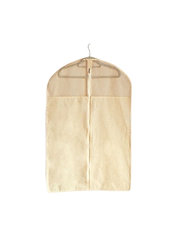 100% Cotton Garment Bag | Breathable Garment Bags for Hanging Clothes | Garment Storage Bag for Dresses & Coats Storage | Washable Dress Protector Bags With Zipper And Clear Window