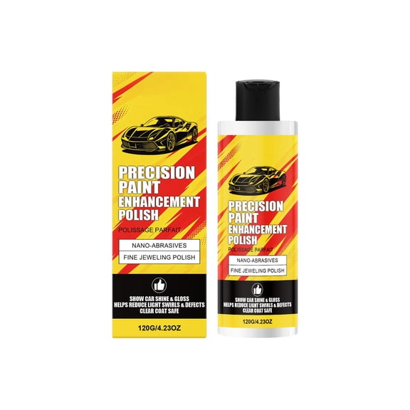 YAWUBT 120ml Precision Car Paint Enhancement Polish 120g Abrasive Auto Polish For Light Swirls Scratches Gloss Restoration