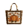 thumbnail image 1 of YAWUBT Fall Pumpkin Quilted Tote Bag for Women, Halloween Thanksgiving Aesthetic Shoulder Bag, Autumn Pumpkin Print Handbag Reusable Fall Grocery Totes for Vacation Travel Gym Shopping, 1 of 6