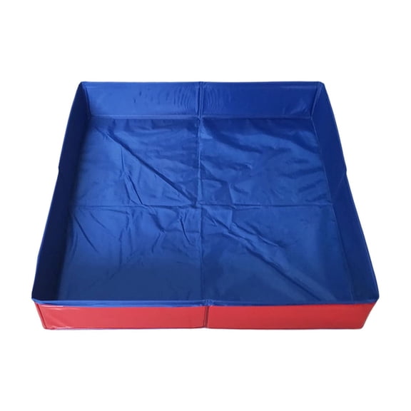 YAWUBT Foldable Pet Swimming Pool, 50x50x10cm, PVC Dog Pool, Square-Shaped Non-Inflatable Bathing Tub for Pet Small Dogs Cat Duck