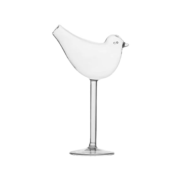 YAWUBT Hand Blown Bird Shaped Stemmed Wine Glass Clear Transparent Goblet For Whiskey Cocktail Home Bar Table Decor 100ML