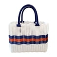 thumbnail image 1 of YAWUBT Handwoven Super Tote Bag for Women | Recycled Plastic Shoulder Purse |Multi-functional Portable Storage Box With Handle , Summer Beach, Pool, Travel, Home, Bathroom ,Shopping, 1 of 5