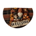 thumbnail image 1 of YAWUBT Indoor Doormat Autumn Fall Thanksgiving Pumpkin Half Round Door Mat, Non-Slip Absorbent Entrance Welcome Mat, Front Porch Decor Mats Low-Profile Entryway Doormat Kitchen Fireplace Floor Mat, 1 of 6
