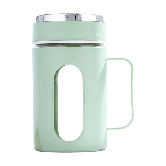 YAWUBT Insulated Coffee Mug with Lid – Glass Coffee Travel Mug with Handle, Double Wall Vacuum Insulated Camping Mug for Home, Office & Outdoor,Stylish Double-layer Plastic Carapace Glass Cup