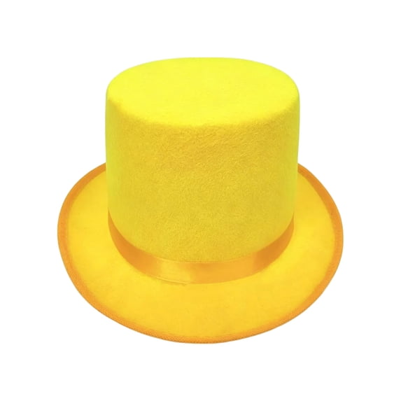 YAWUBT Magician Felt Top Hat for Adults, Butler Costume Top Hat, Ringmaster Hat, Steampunk Hat, Dress Up Party Hat