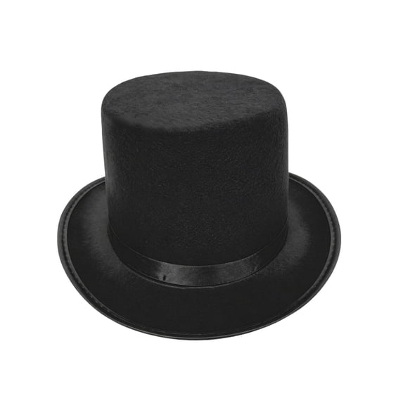 YAWUBT Magician Felt Top Hat for Adults, Butler Costume Top Hat, Ringmaster Hat, Steampunk Hat, Dress Up Party Hat