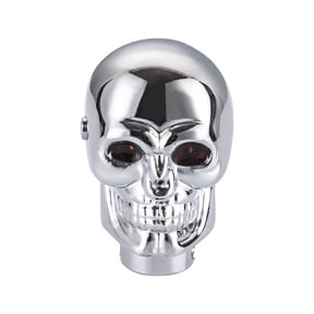 YAWUBT Skull Shifter Knob, Personalized Skull Shifter Head with Adjustable LED Double Eyelet Decorations, Gear Knob Head Universal Car Interior Accessories Fit Most Manual Automatic Car Truck SUV