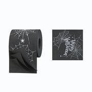 YAWUBT Spider Web Toilet Paper Halloween Decor - Realistic Horror Toilet Roll for Party Decor, Prank Supplies, Haunted House Bathroom Decoration