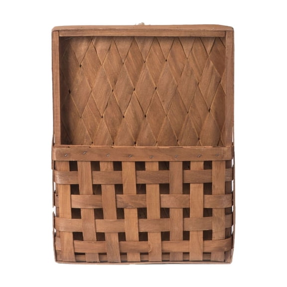 YAWUBT Wall-Mounted Storage Basket , Indoor Wooden Hanging Basket Wall Decoration Flower Arrangement Decoration Storage Basket Background Wall Decoration