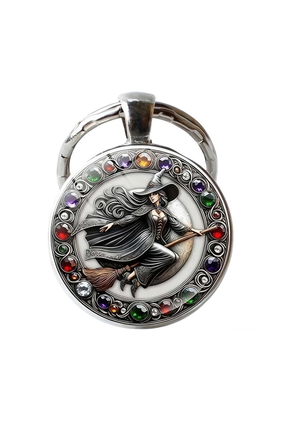 Witch Keychain Cute Pendant Hanging Key Chain Decorations for Halloween Party Gift ,Halloween Car Keychain Pendant Pendant Accessories Key Bag Hanging Decorations