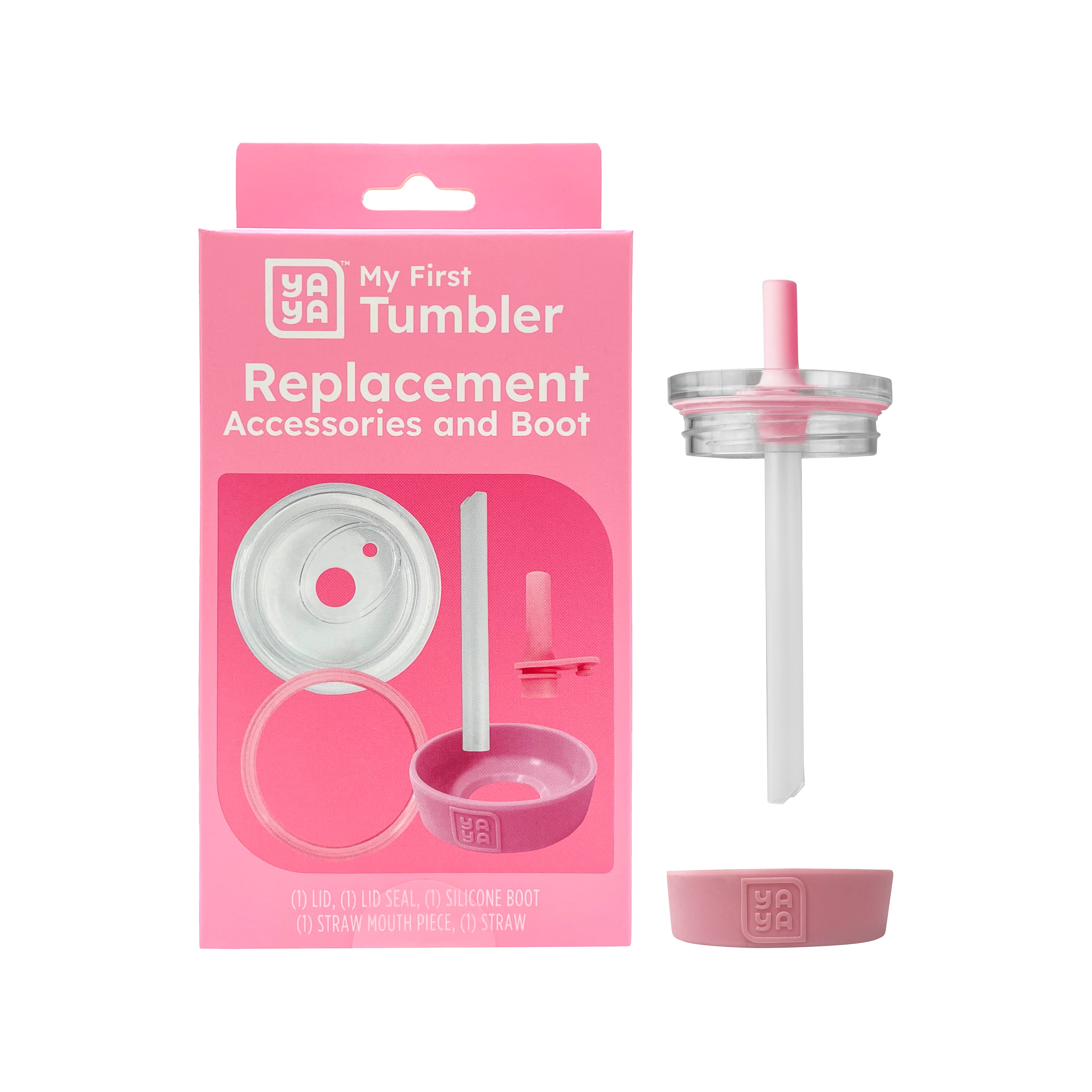 YAYA My First Travel Tumbler Replacement Accessories for Toddlers, Pink