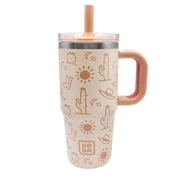YAYA My First Travel Tumbler for Preschool & Kids 3+, Insulated Stainless Steel Tumbler with Reusable Silicone Straw & Spill-Proof Lid, Cup Holder Compatible, B