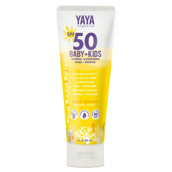 YAYA Organics Baby + Kids SPF 50 Mineral Sunscreen