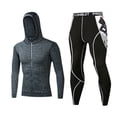 thumbnail image 1 of YAYUBA 2 Pack Thermal Underwear Long Johns for Men Fleece Lined Base Layer Tops and Bottoms Set Cold Weather Winter Gear, 1 of 9