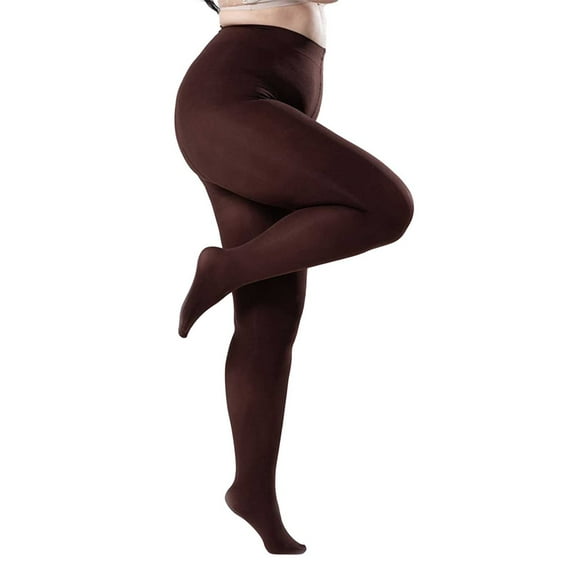 YAYUBA 2025 One-Seam Lined Tights More Warmth Translucent Pantyhose High Waist Thermal Legging Women