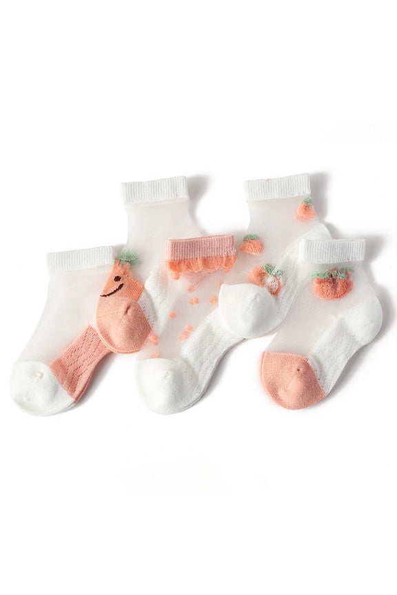 5 Pairs Unisex Kids Low Cut Athletic Ankle Socks Cute Cartoon Print Breathable Ice Silk Socks for Summer, Running, Sports & All Day Comfort