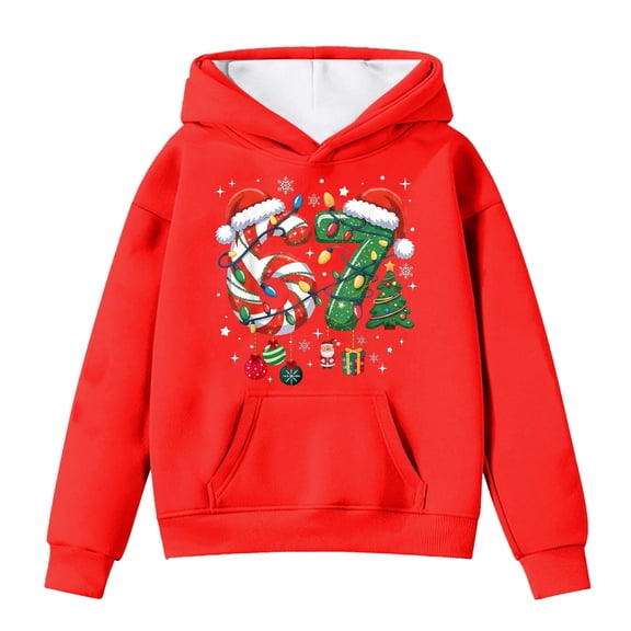 YAYUBA 67 Hoodie Kids 67 Meme Six Seven Xmas Sweater Funny Print Pullover 2025 Christmas Crewneck Sweatshirt Festive Gift