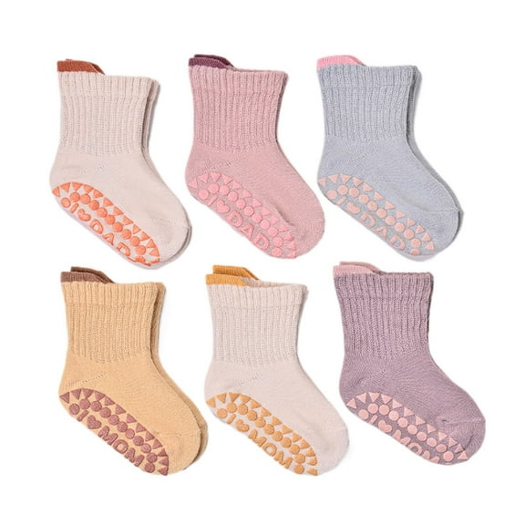 YAYUBA Baby Boy Socks 0-6-12 Months, Toddler Socks 3T-4T-5T Grippy Non Sock with Grips for Babies
