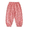 thumbnail image 1 of YAYUBA Baby Long Bloomers Soft Cotton Harem Pants for Boys Girls, Red, 18-24 Months, 1 of 3