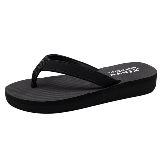 YAYUBA Beach Sandals For Woman Black,Women's Fashion Color Diamond Butterfly Flip Flops Casual Wedge Slippers