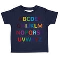 thumbnail image 1 of YAYUBA Boy's Letter Graphic Tees Crew Neck Short Sleeve T Shirts Casual Tops Size 3-4 Years, Navy, 1 of 2
