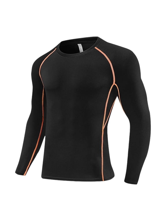 Boys Compression Shirt, Youth Long Sleeve Sport Undershirts, Kids Quick Dry Athletic Base Layer for Football Baseball