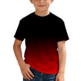 thumbnail image 1 of YAYUBA Boys Dinosaur Tshirts Round Neck Letter Print Back To School Short Sleeve T Shirt Top Loose Soft Tee Shirt Preppy Boys' Tops, Tees & Shirts, 6-7 Years, Red, 1 of 6