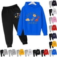 thumbnail image 1 of YAYUBA Boys Fall Outfits Size 14-16 Graphic Long Sleeve Sweatshirt Tops Elastic Pants Jogger Preppy Fall Sets Kids 2 Piece Outfits, 1 of 3
