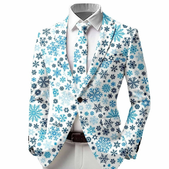 YAYUBA Boys Jacket Christmas Suit for Boy Christmas Children's Christmas Suit Printed Jacket 3 14 Years