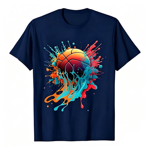 YAYUBA Boys T Shirts Size 8 Round Neck Letter Print Back To School Short Sleeve T Shirt Fashion Summer Tops Preppy Tee for Boys & Girls, 4-5 Years, Navy
