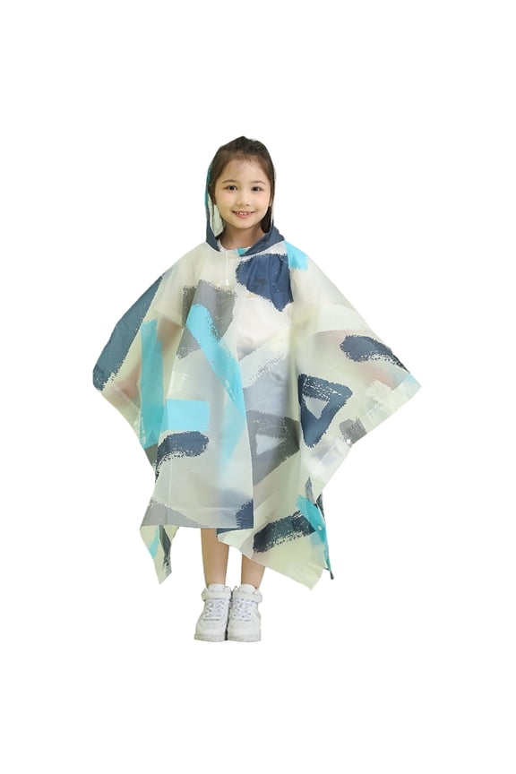 Children Raincoat Fashionable Polka Dot Print Transparent Raincoat Outdoor Hiking Jumpsuit,Yellow
